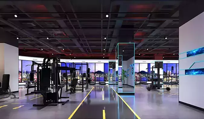 Fitness Center Gym 3D model