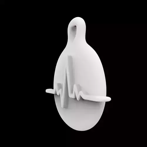 Heartbeat Pendant 3D Print Model 3D print model