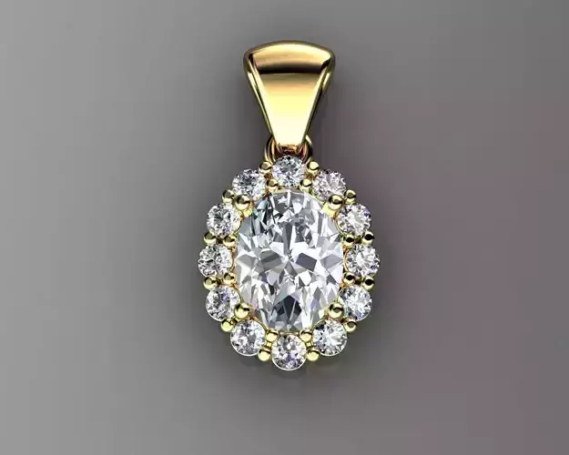 Yellow Gold Diamond Pendant