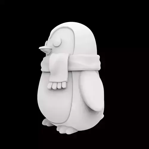 Chubby Penguin with Scarf