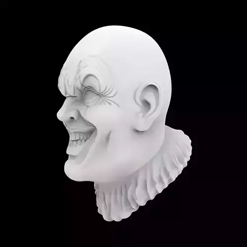 Creepy Clown Bust Horror Character