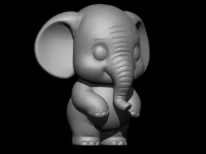 Miniature Baby Elephant 3d Model