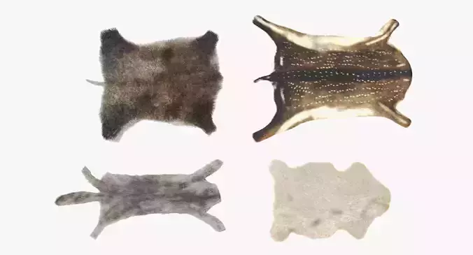Animal Skin Rugs - Sheep Wolf Deer and Boar Hides