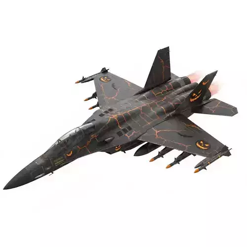 Halloween Fighter Jet 3D Model Inferno Strike Plane