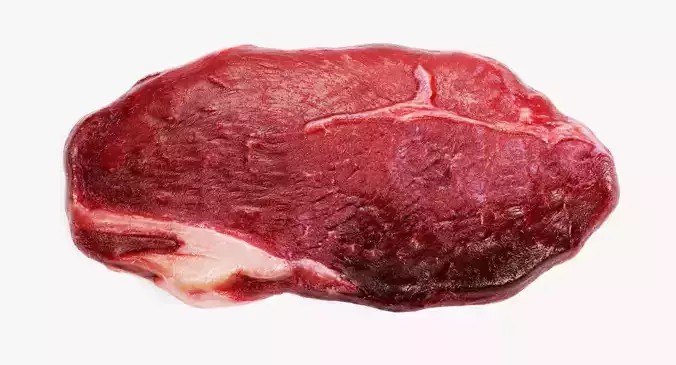 Animated Rump Steak - Raw to Rare Transformation 3D model 2