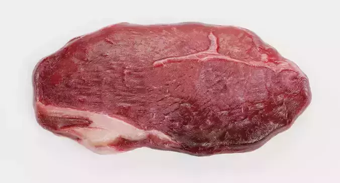 Animated Rump Steak - Raw to Rare Transformation 3D model 3