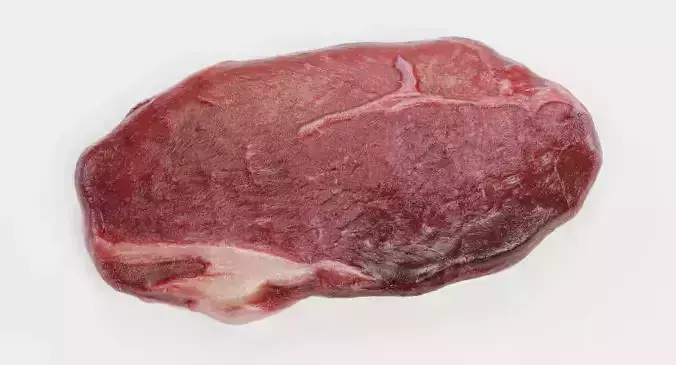 Animated Rump Steak - Raw to Rare Transformation 3D model 4