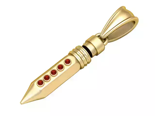 Golden Energy Spike Pendant 3D printable model 