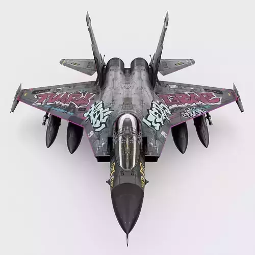 Halloween Air Force Fighter 3D Model Spooky Dominance