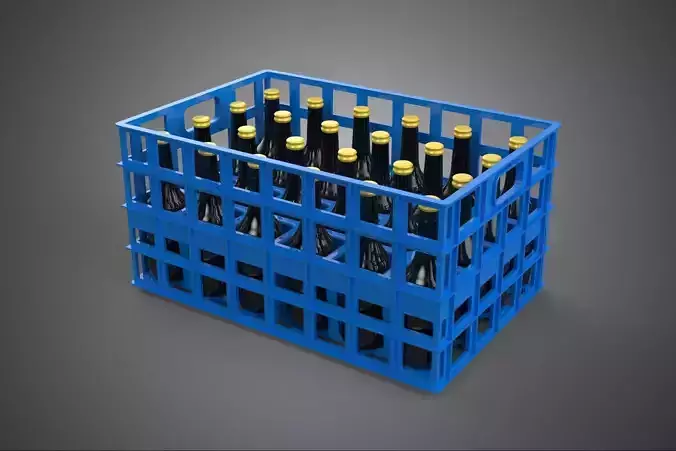 BLUE SAUCE BOTTLE PLASTIC CRATE BOX CONTAINER STORAGE RACK TRAY