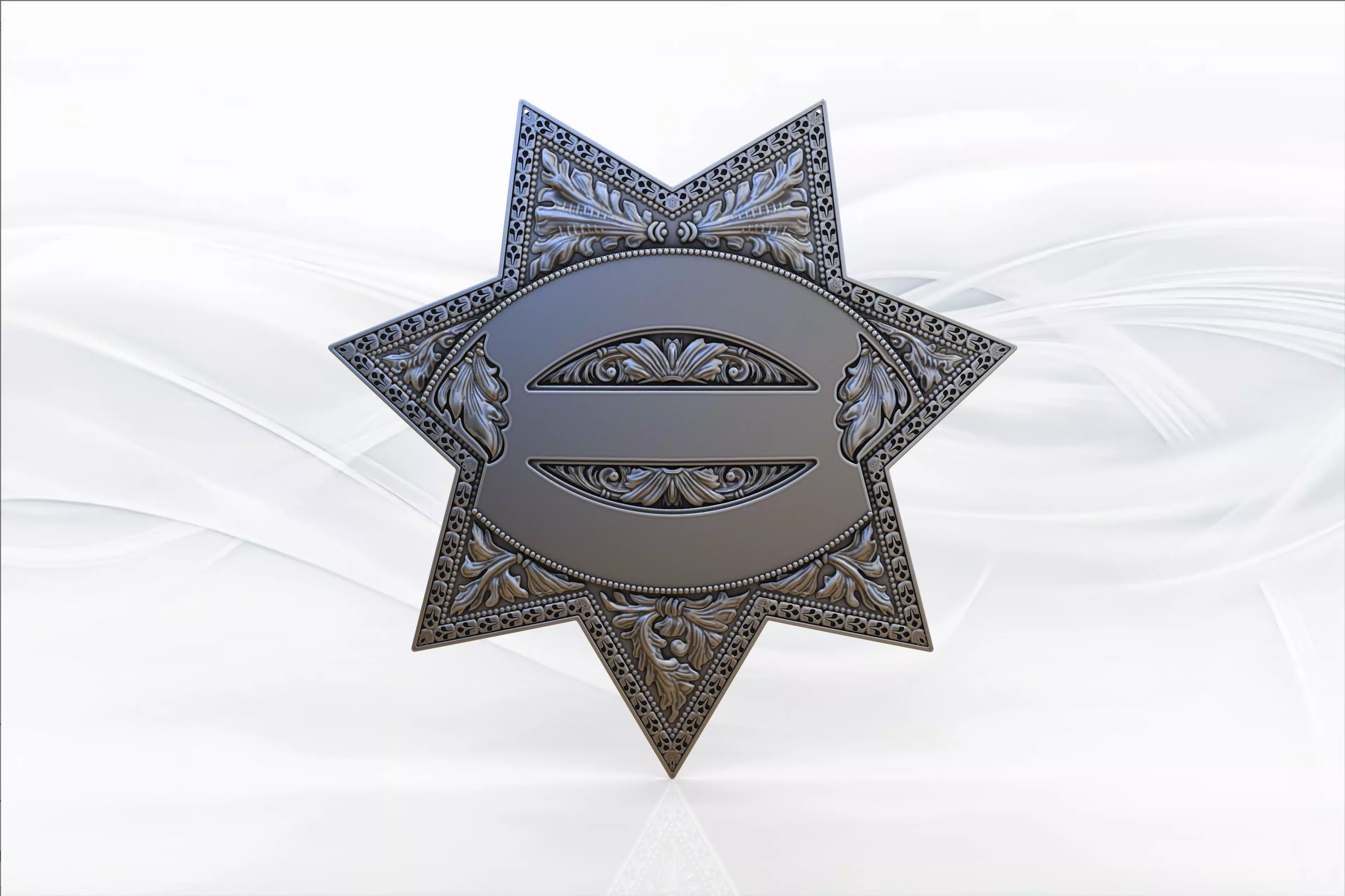 San Mateo Police badge 3D print model