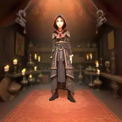 Mystic Hooded Figure model pack