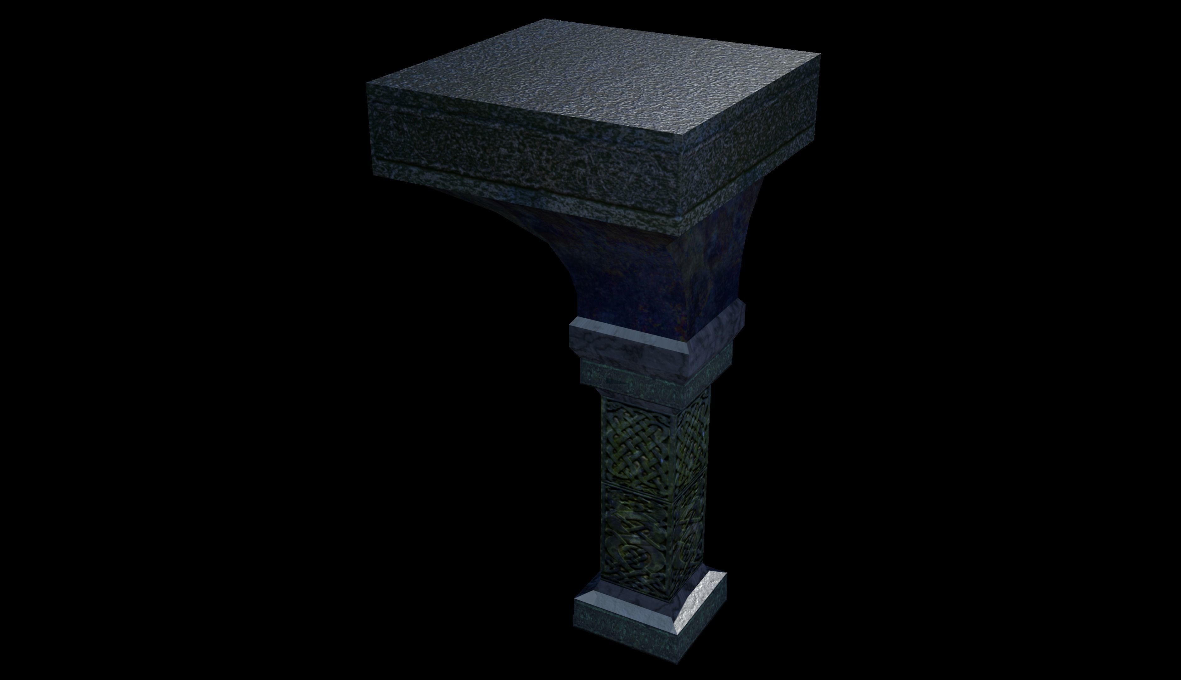 Celtic Column Arch Free low-poly 3D model_11