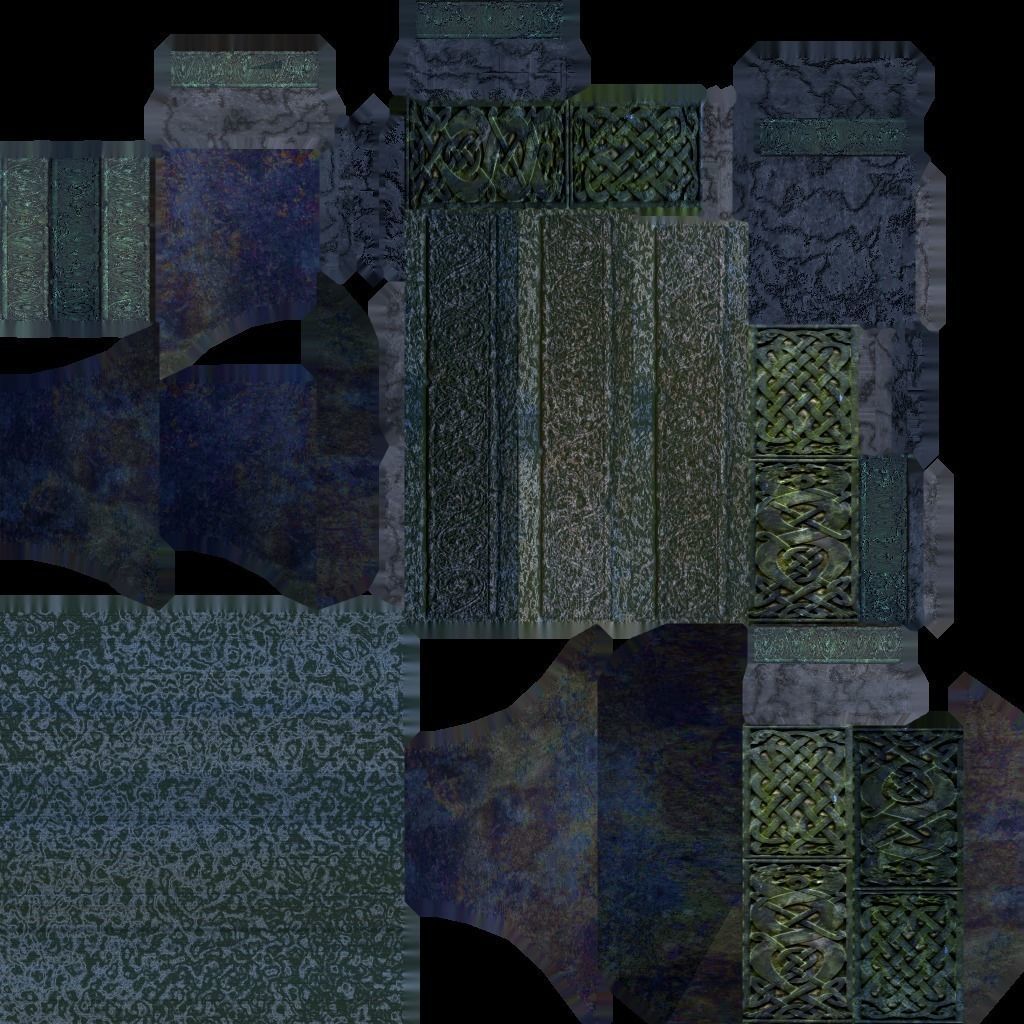 Celtic Column Arch Free low-poly 3D model_1