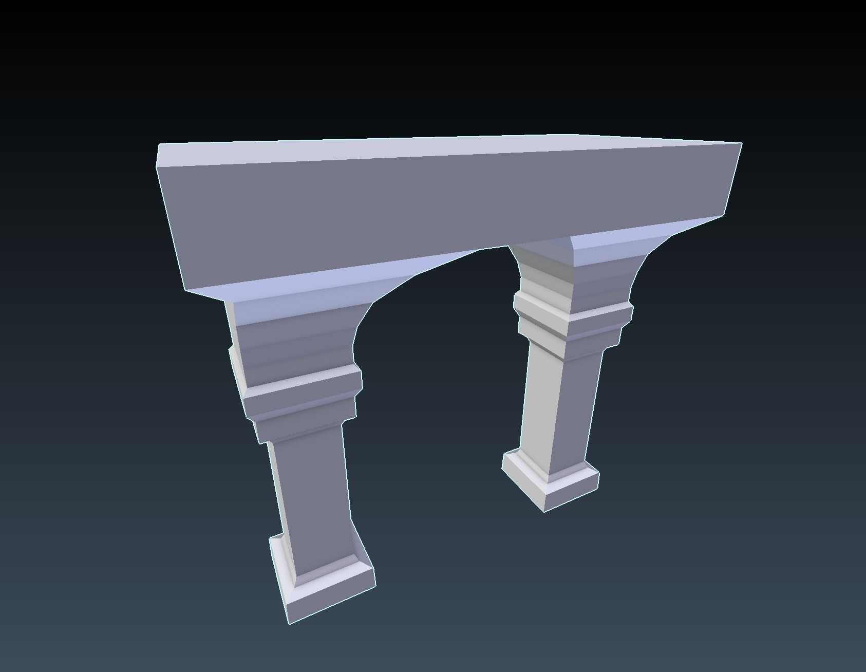 Celtic Column Arch Free low-poly 3D model_4