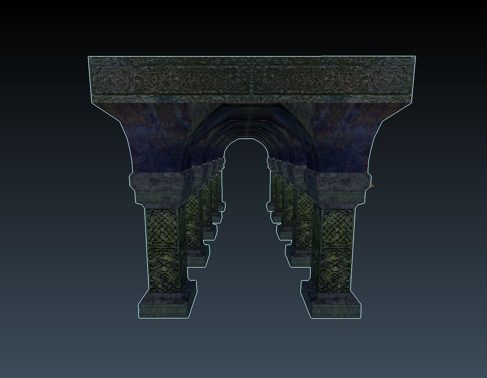 Celtic Column Arch Free low-poly 3D model_10