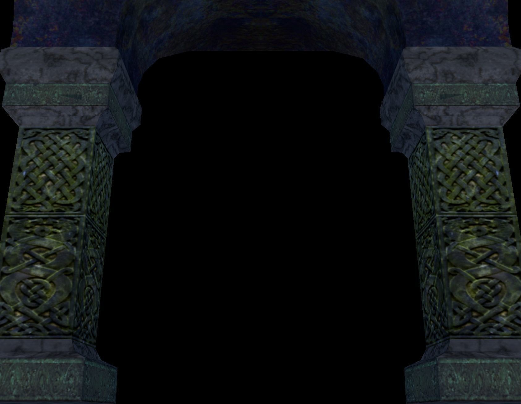 Celtic Column Arch Free low-poly 3D model_7