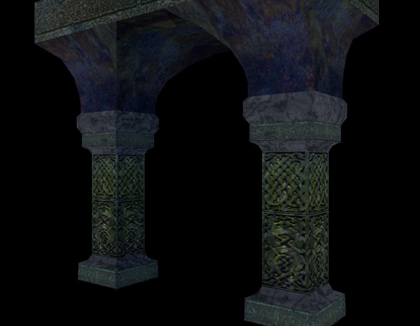 Celtic Column Arch Free low-poly 3D model_6