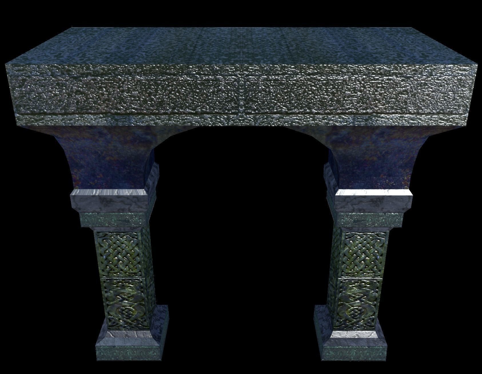 Celtic Column Arch Free low-poly 3D model_5