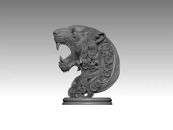 Tiger Sculpture  Head