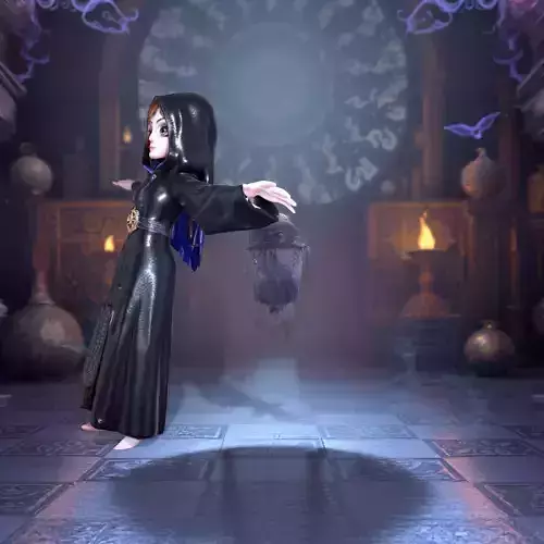 Mystic Sorceress Black model pack