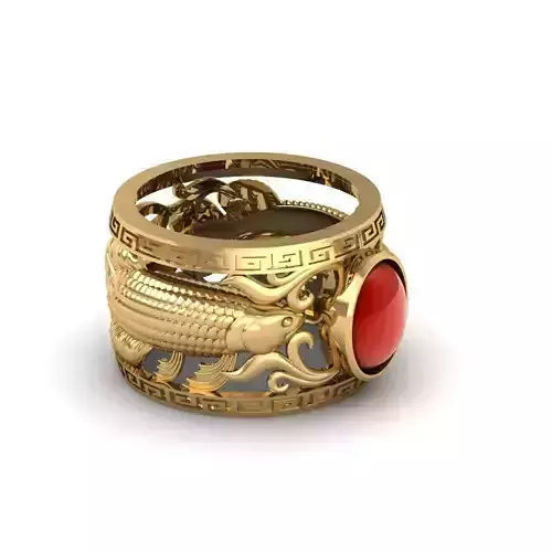Gold Ring With Ruby Oval 4