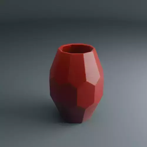 Small Low Poly Decorative Vase - Modern Geometric Style