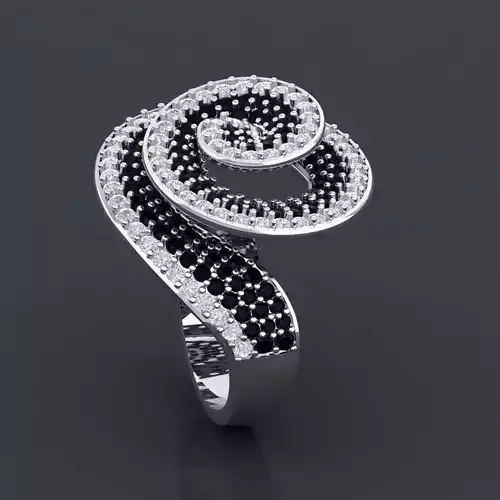 White Gold Women Ring With Diamond 1