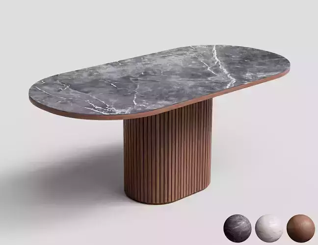 Modern Oval Dining Table