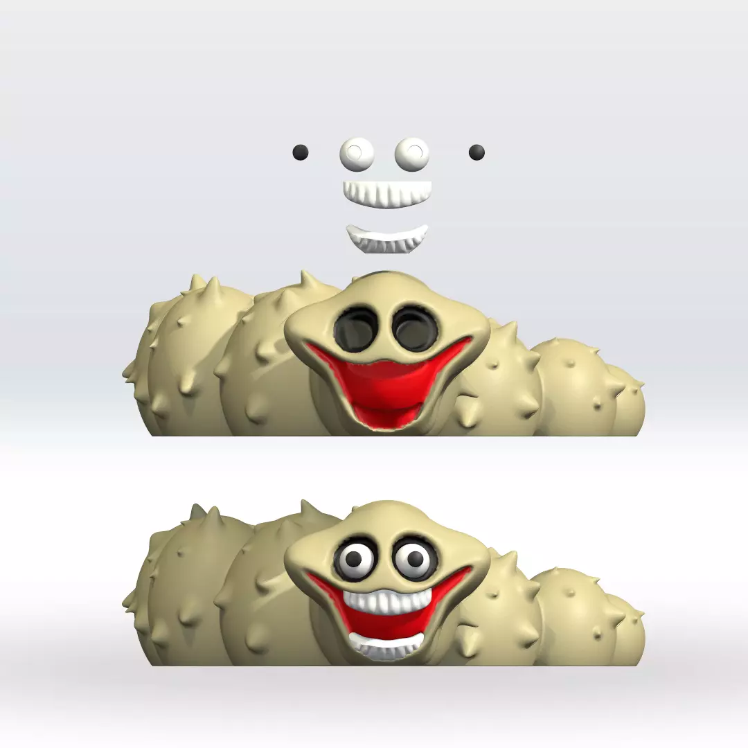 Advertising Hungry Worm Snake ROBLOX 3D Model STL Split Parts 3D print model