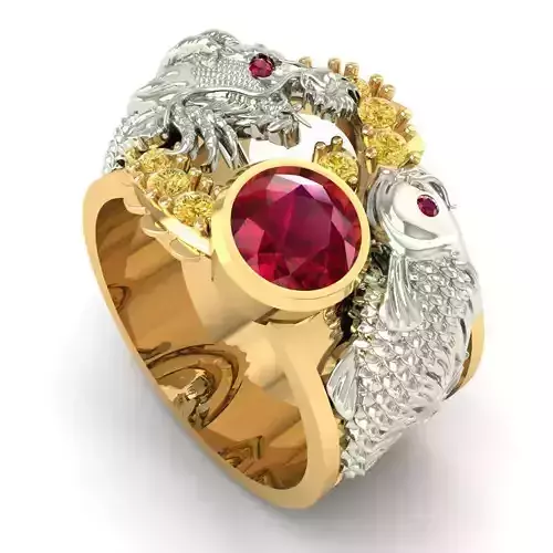 Gold Ring With Ruby 1 