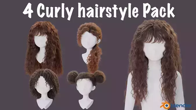 Curly hairstyle pack 