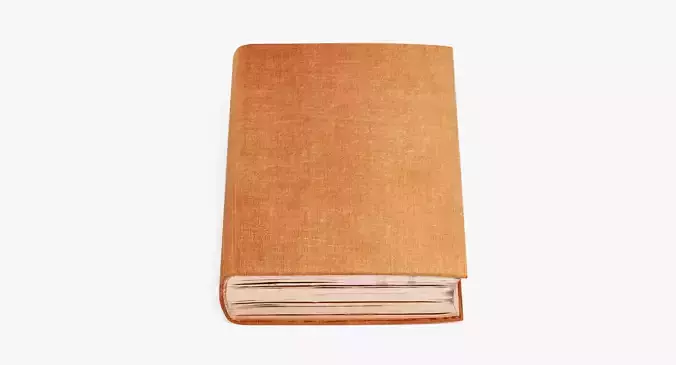Blank Book V4 - Realistic Closed Publication with Aged Hardcover 3D model