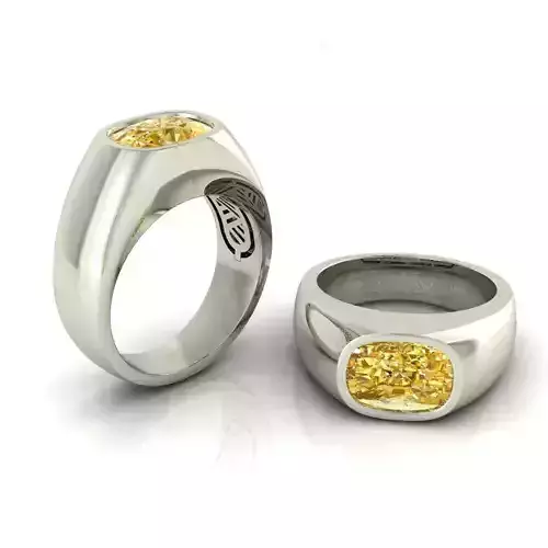 Mens Cushion Diamond Ring