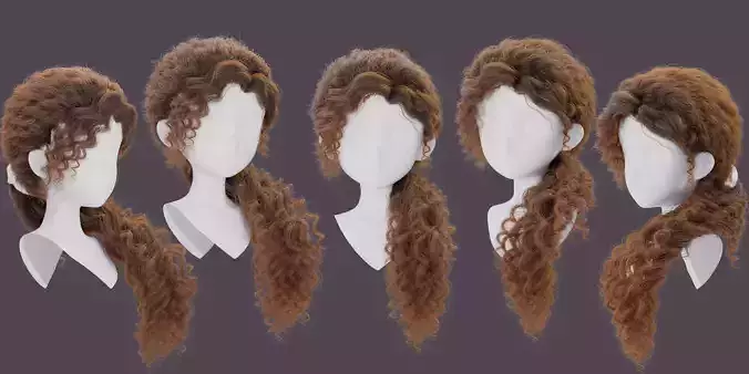 Curly ponytail hairstyle