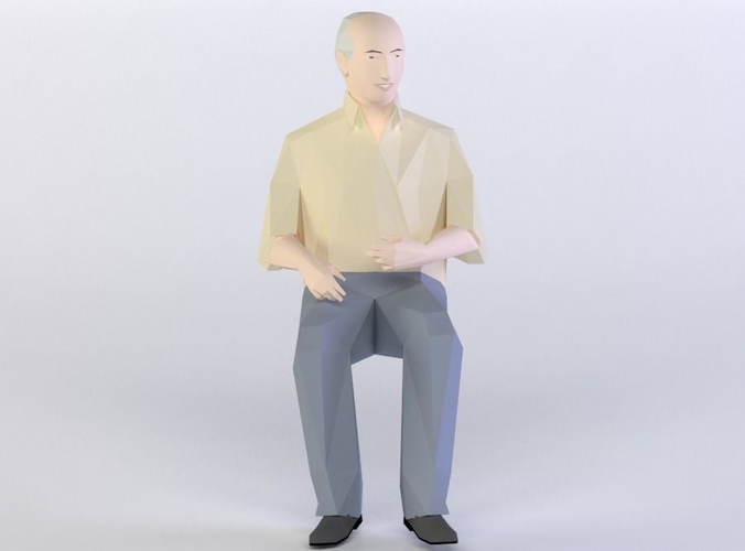 LOW POLY AUDIENCE 30 3D MODEL