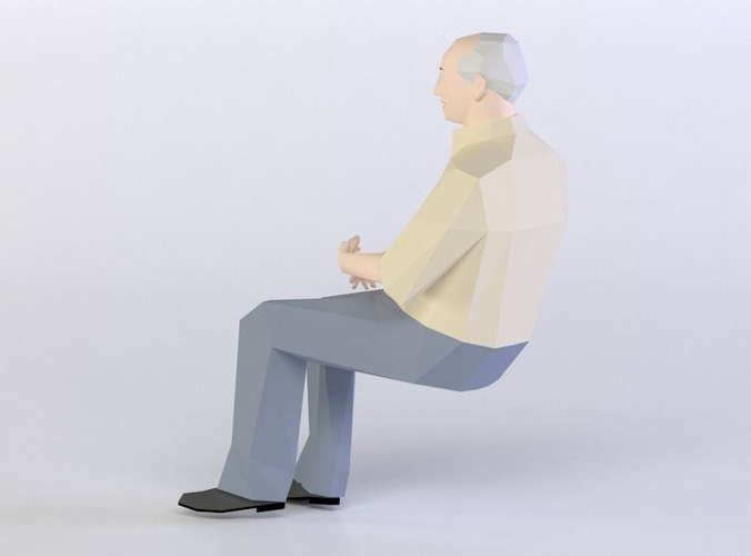 LOW POLY AUDIENCE 30 3D MODEL