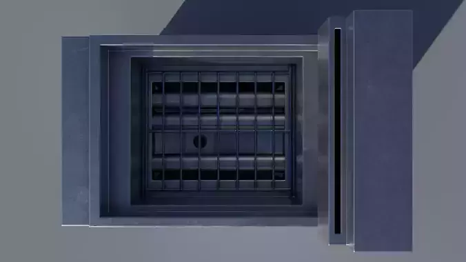 Commercial Gas Deep Fryer with Internal Parts 3D model 7