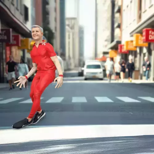 Red Athletic Man model pack