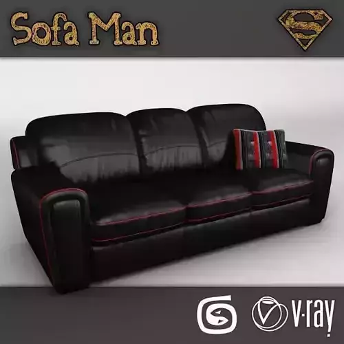 Arkansas Sofa Low-poly 3D model