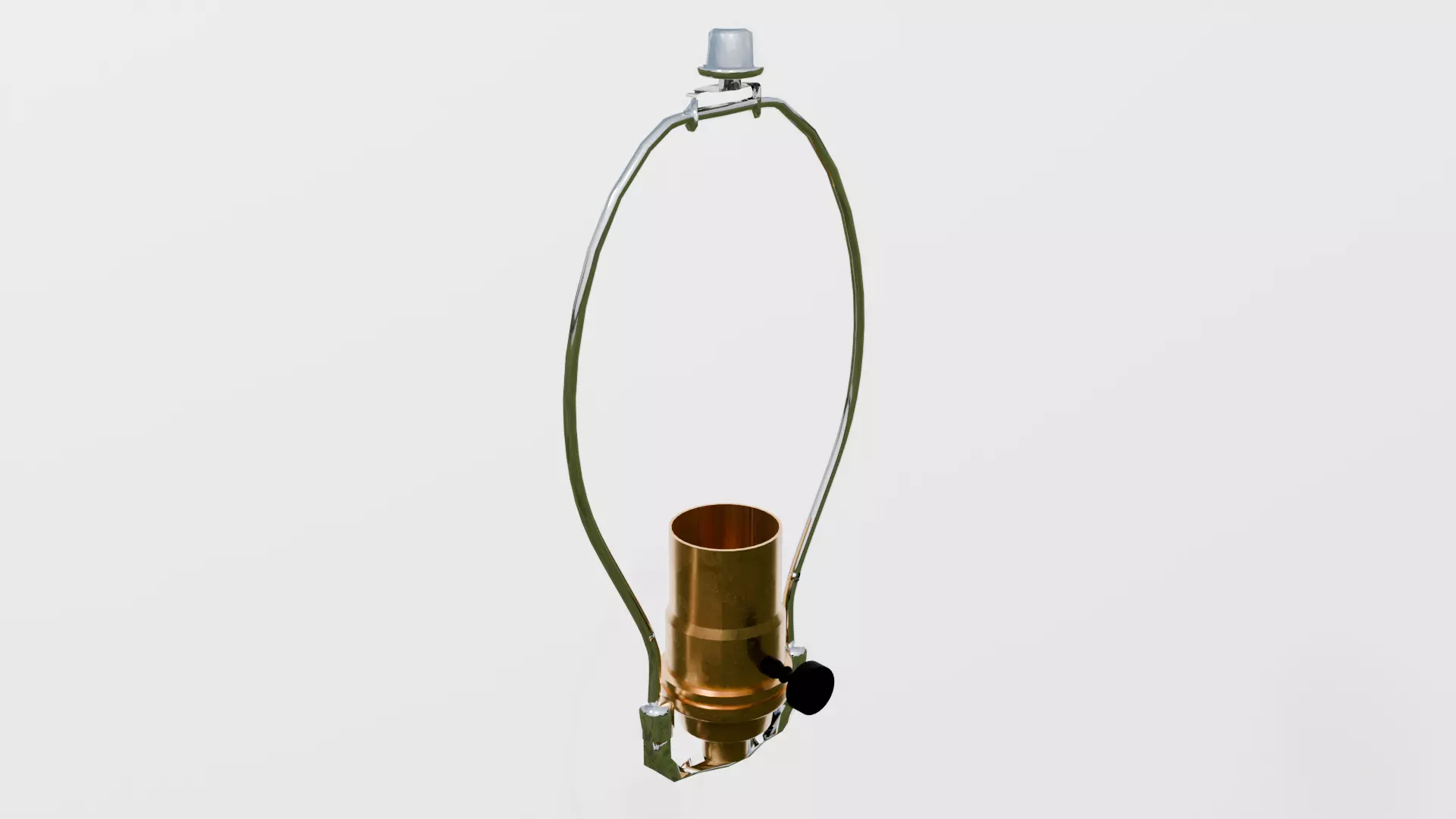 Basic Lamp Socket with Bale and Finial Low-poly 3D model