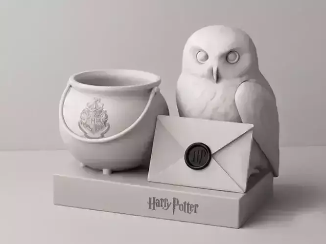 Owl Mail  Cauldron Holder  Harry Potter Inspired Desk Organizer