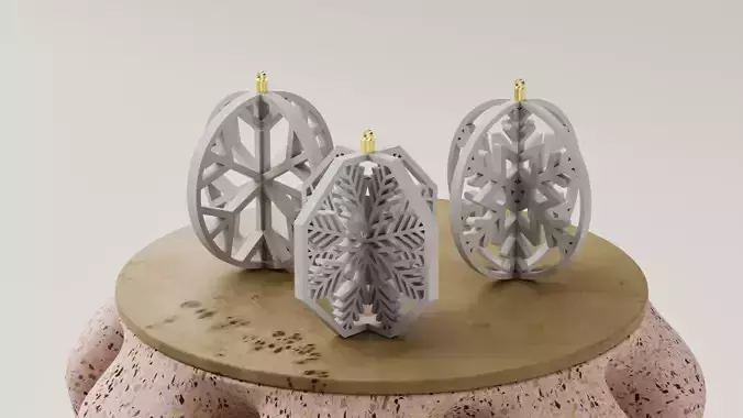 Set de 3 Bolas de Navidad Decorativas