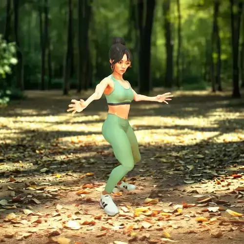 Green Athletic Figure model pack