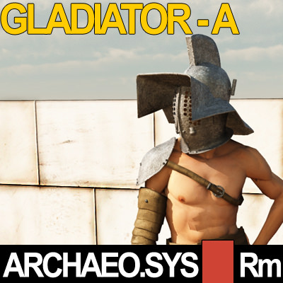 Roman Gladiator Murmillo Props Poser Daz 3D model_16