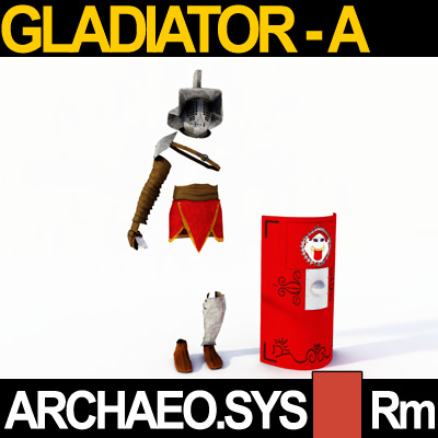 Roman Gladiator Murmillo Props Poser Daz 3D model_4