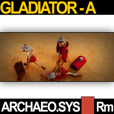 Roman Gladiator Murmillo Props Poser Daz 3D model_8