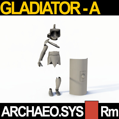 Roman Gladiator Murmillo Props Poser Daz 3D model_6