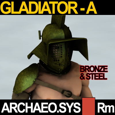 Roman Gladiator Murmillo Props Poser Daz 3D model_11