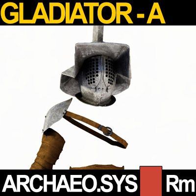 Roman Gladiator Murmillo Props Poser Daz 3D model_5